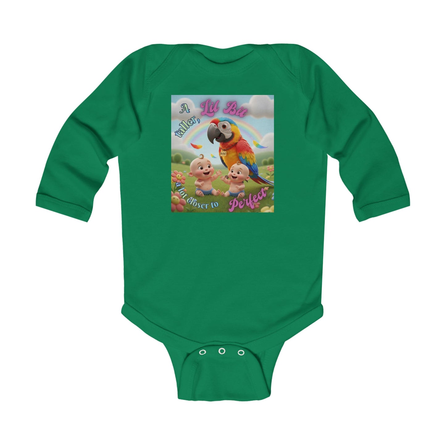 Cute "A Lil Bit taller, a lot closer to Perfect. " Infant Long Sleeve Bodysuit – Perfect for Baby Showers and Celebrations