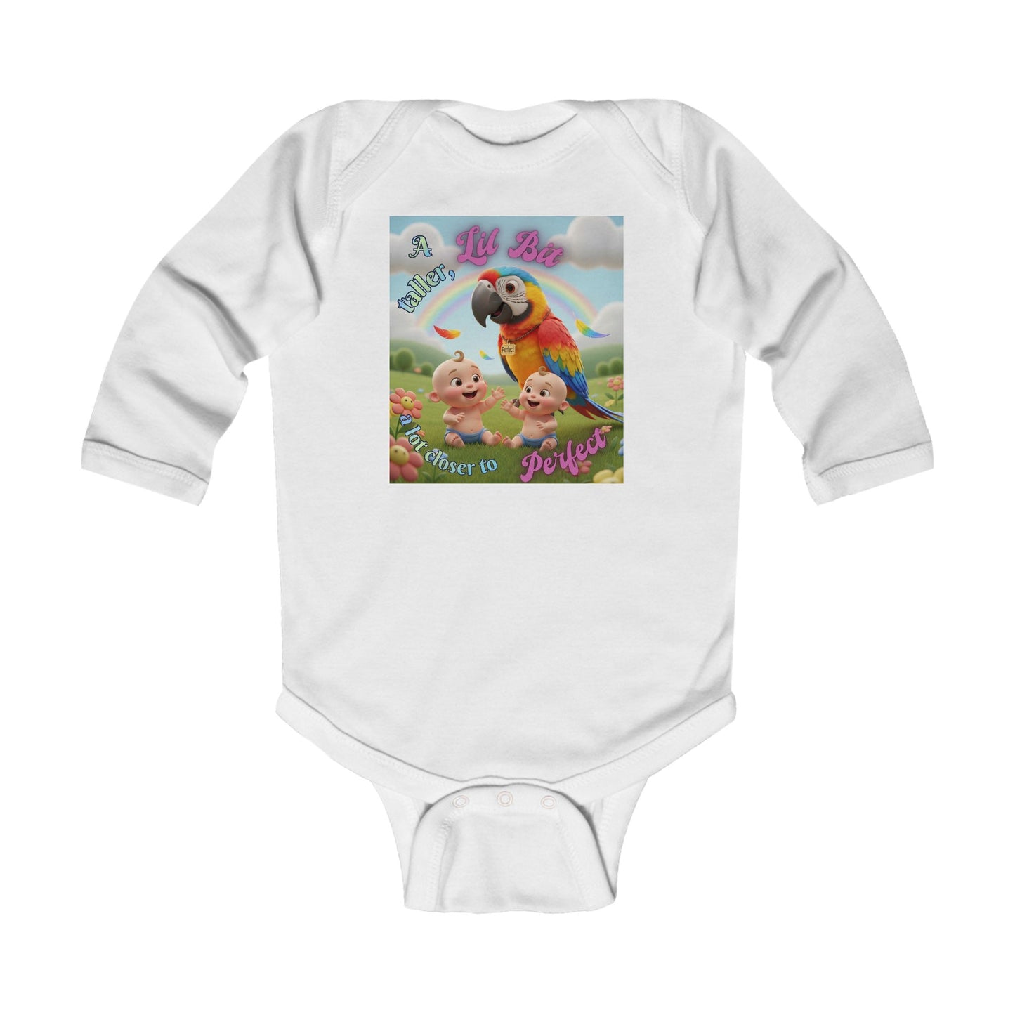 Cute "A Lil Bit taller, a lot closer to Perfect. " Infant Long Sleeve Bodysuit – Perfect for Baby Showers and Celebrations