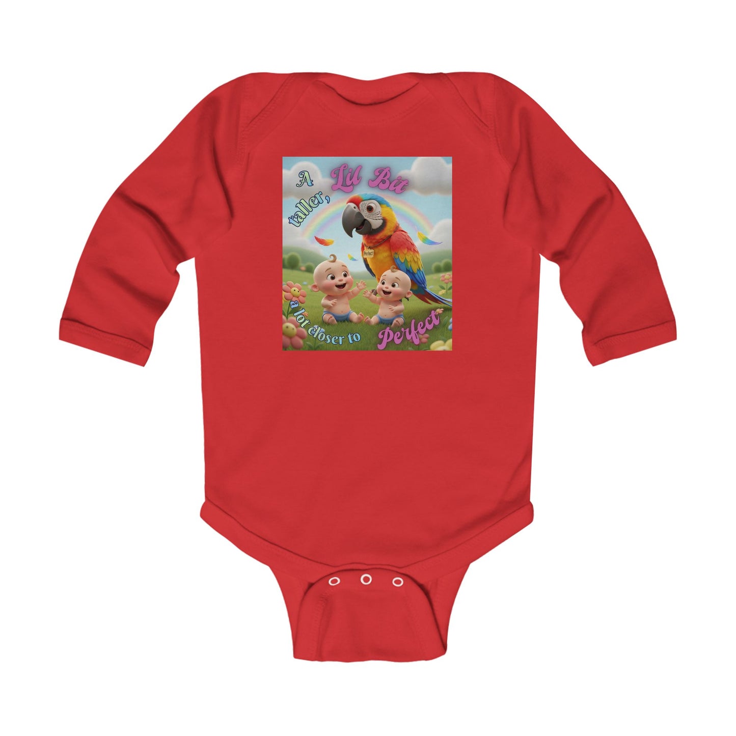 Cute "A Lil Bit taller, a lot closer to Perfect. " Infant Long Sleeve Bodysuit – Perfect for Baby Showers and Celebrations