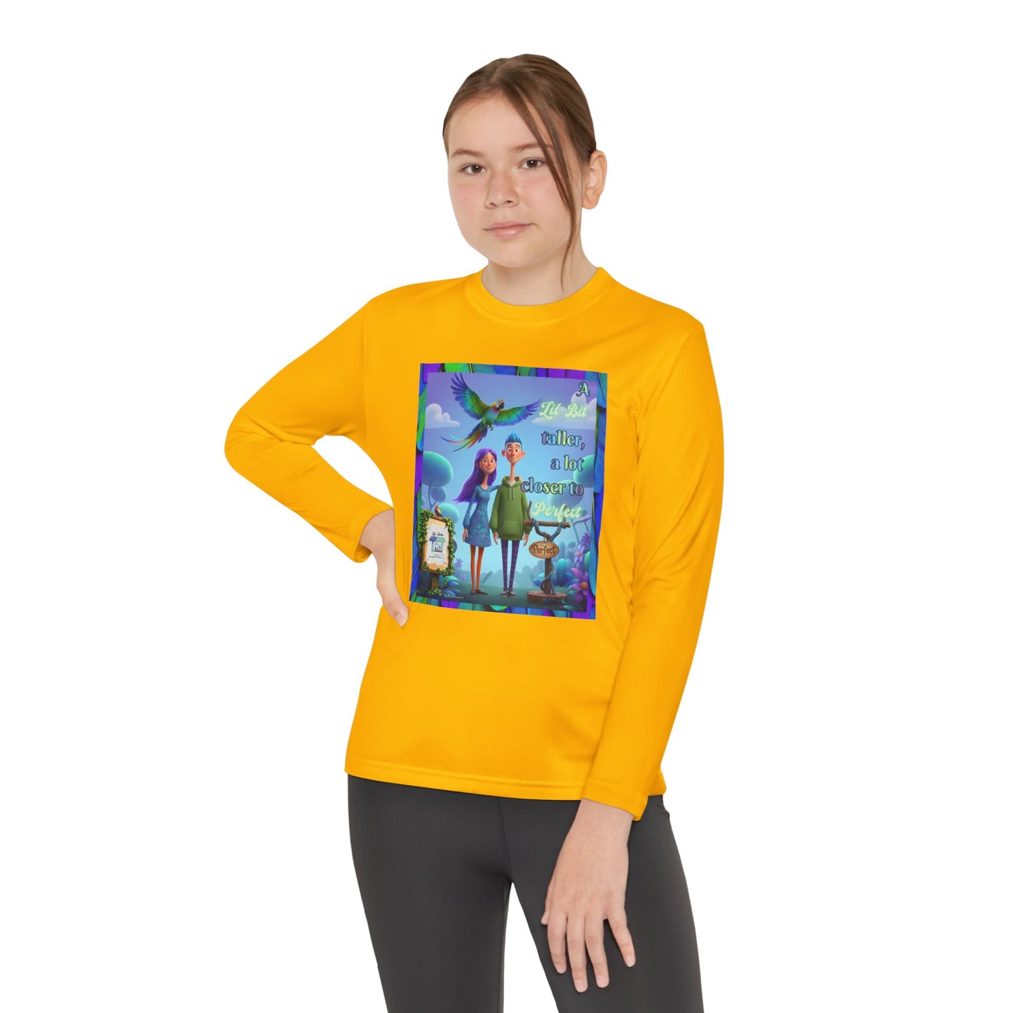 Youth Long Sleeve Tee - 'A Lil Bit taller, a lot closer to Perfect' - Lil Bits of Perfection Collection